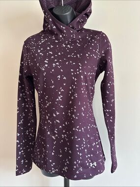 Under Armour Women's Plum Printed Hooded Long Sleeve Thermal Top